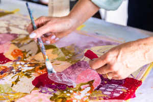 Leanne Daquino Art Gelli Printing & Collage Courses